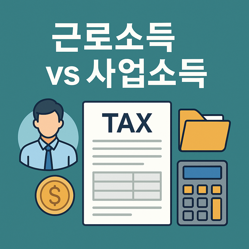 근로소득과 사업소득 차이 쉽게 이해하기 1 근로소득 사업소득 비교 썸네일
