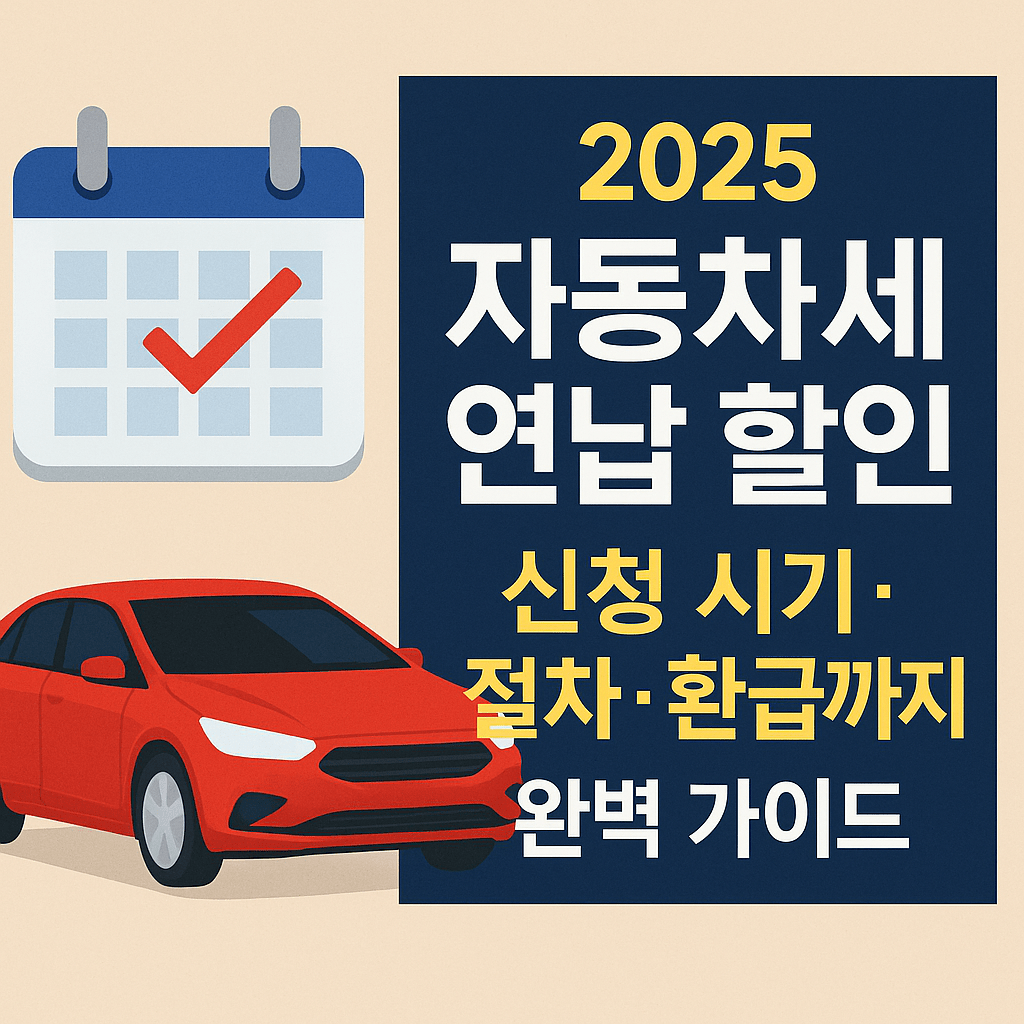 자동차세 연납 할인 2025: 신청 시기·절차·환급까지 완벽 가이드 1 자동차세 연납 썸네일