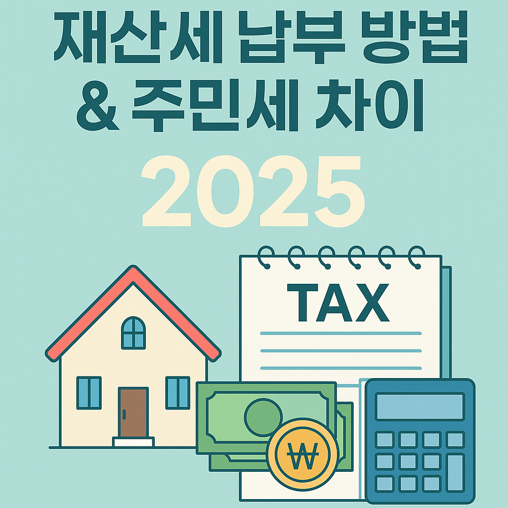 재산세 납부 방법 & 주민세 차이 2025 1 재산세 주민세