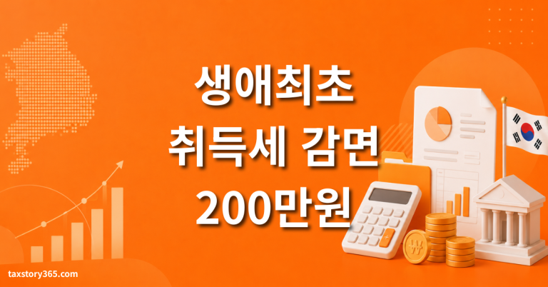 생애최초 취득세 감면 조건 — 200만 원 받는 5가지 요건 (2026) 3 생애최초 취득세 감면